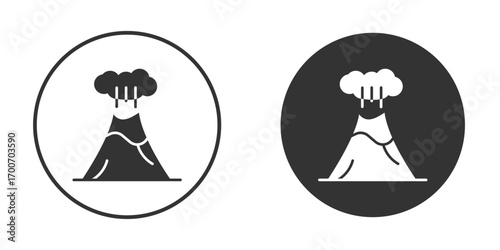 Volcano icon clipart flat designs. illustration vectors