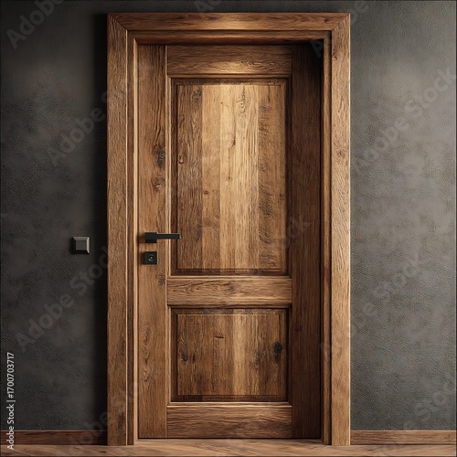 Front door with elegant modern details high resolution picture