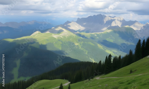 mountain landscape in the summer
