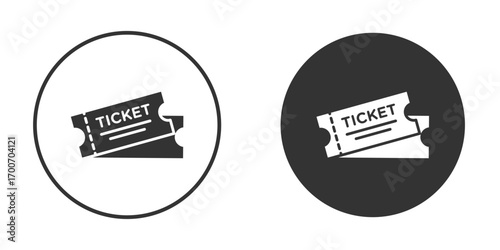 Ticket stub icon clipart flat designs. illustration vectors