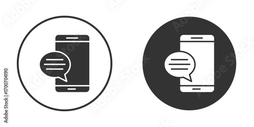 Text message icon clipart flat designs. illustration vectors