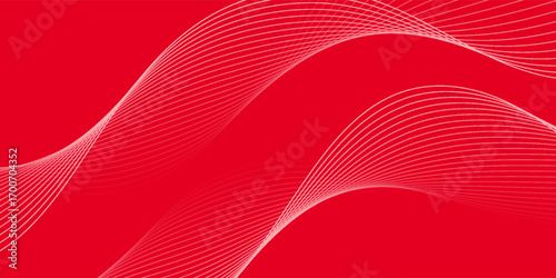 Abstract background with lines and waves. Medium banner size. Element for design. Vector background for brochure  booklet  flyer  poster. Red and white gradient. Love  Valentine%27s Day