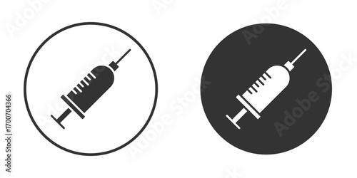 Syringe injection icon clipart flat designs. illustration vectors