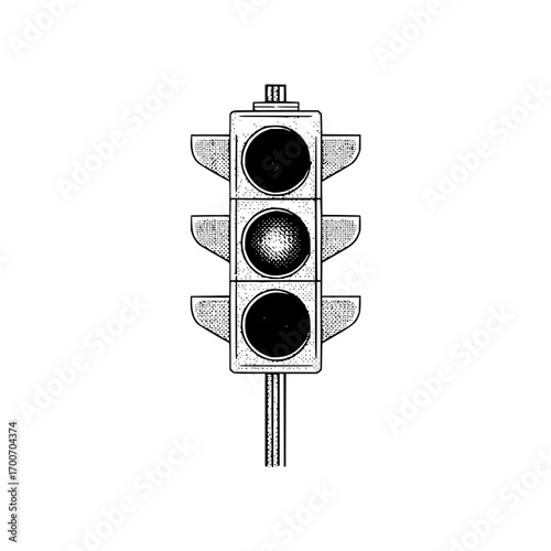 Traffic light illustration vector image for road safety and transportation guidance and control system