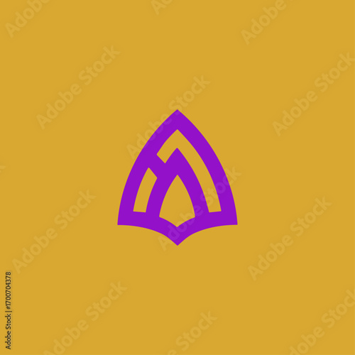 Abstract Shape, brand mark icon logo flat vector design