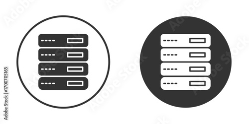 Server rack icon clipart flat designs. illustration vectors