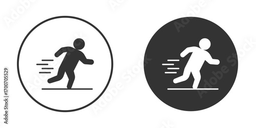 Running icon clipart flat designs. illustration vectors