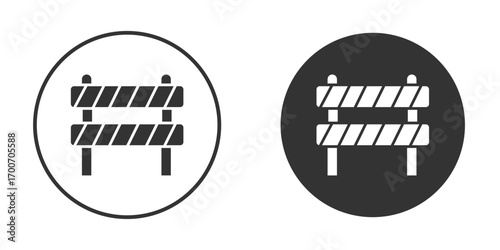 Roadblock icon clipart flat designs. illustration vectors