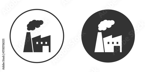 Pollution icon clipart flat designs. illustration vectors
