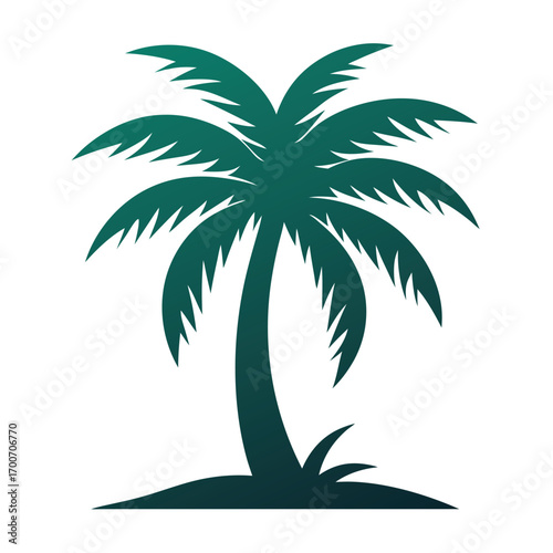 Tropical Palm Tree Shape Vector Design