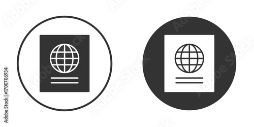 Passport icon clipart flat designs. illustration vectors