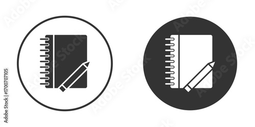Notebook icon clipart flat designs. illustration vectors