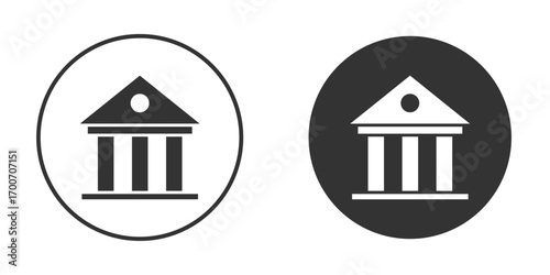Museum icon clipart flat designs. illustration vectors
