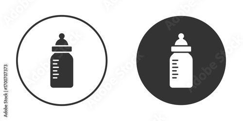 Milk bottle icon clipart flat designs. illustration vectors