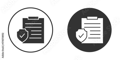 Insurance policy icon clipart flat designs. illustration vectors