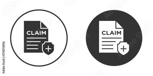 Insurance Claim icon clipart flat designs. illustration vectors