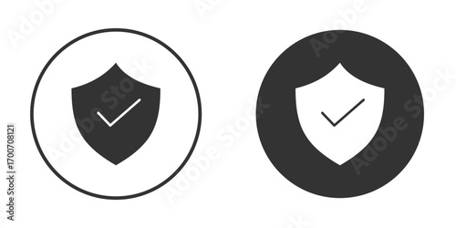 Insured icon clipart flat designs. illustration vectors