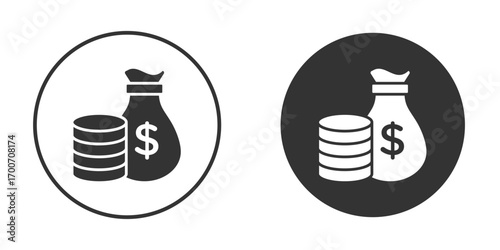 Income icon clipart flat designs. illustration vectors