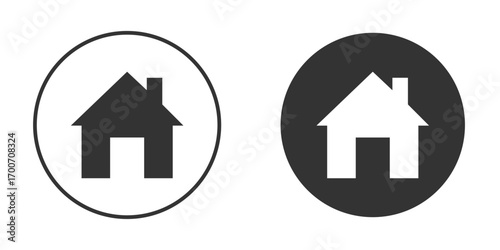 Home icon clipart flat designs. illustration vectors