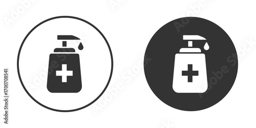 Hand sanitizer icon clipart flat designs. illustration vectors