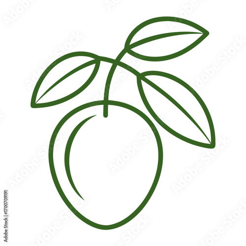 Olive colorful icon vector on white background 