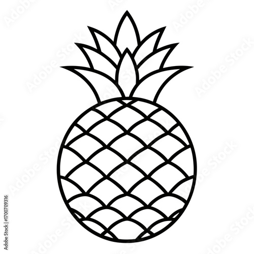 Pine-apple silhouette icon vector on white background 