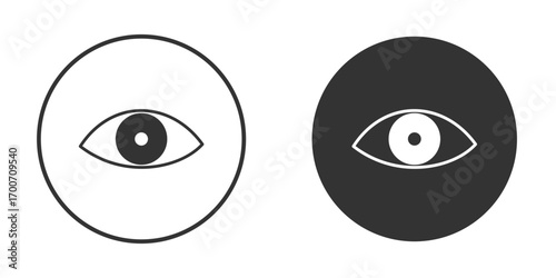 Eye icon clipart flat designs. illustration vectors