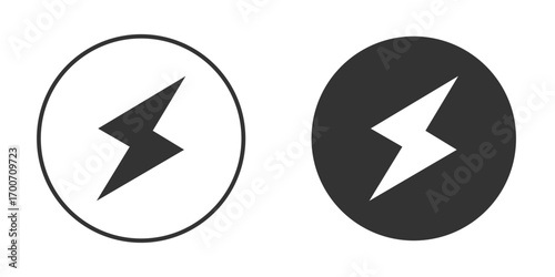 Electricity icon clipart flat designs. illustration vectors