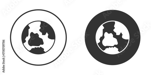Earth icon clipart flat designs. illustration vectors