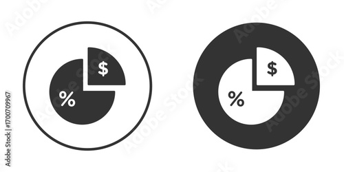 Dividend icon clipart flat designs. illustration vectors