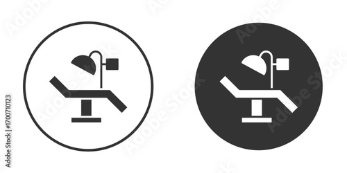 Dentist chair icon clipart flat designs. illustration vectors