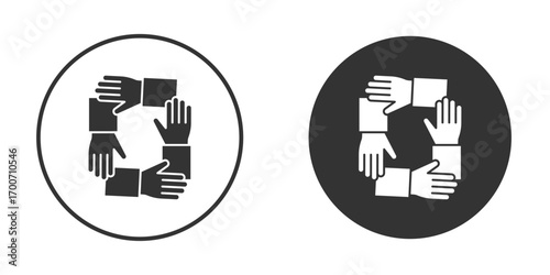 Collaboration icon clipart flat designs. illustration vectors