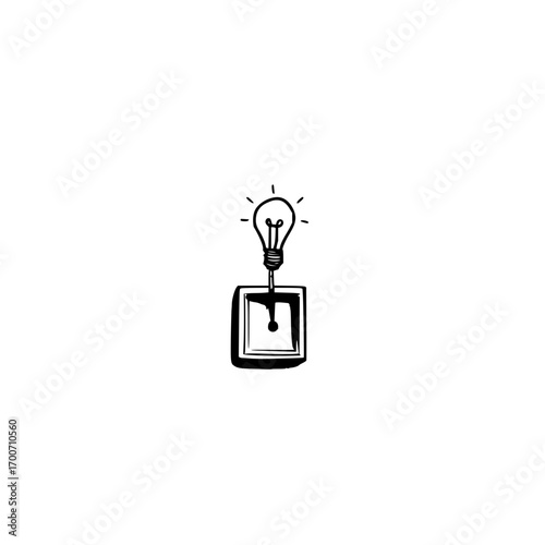 Lightbulb idea innovation creative solution switch inspiration energy power electricity invention concept brainstorm design