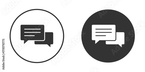 Chat bubble icon clipart flat designs. illustration vectors