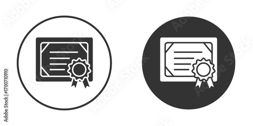 Certificate icon clipart flat designs. illustration vectors