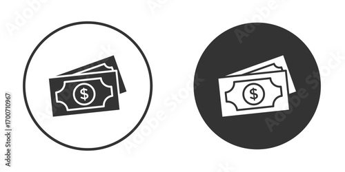 Cash icon clipart flat designs. illustration vectors