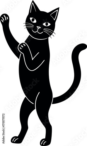 black cat vector illustration
