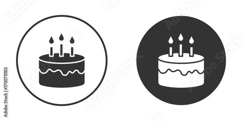 Cake icon clipart flat designs. illustration vectors