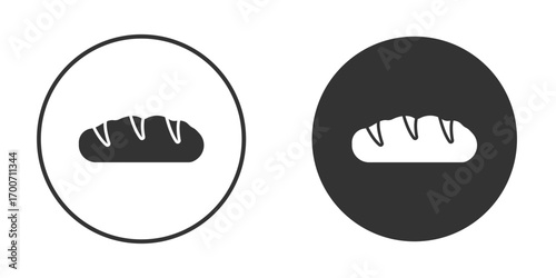 Bread loaf icon clipart flat designs. illustration vectors