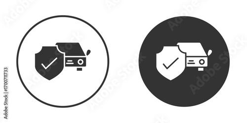 Auto insurance icon clipart flat designs. illustration vectors
