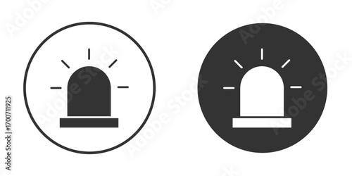 Ambulance siren icon clipart flat designs. illustration vectors