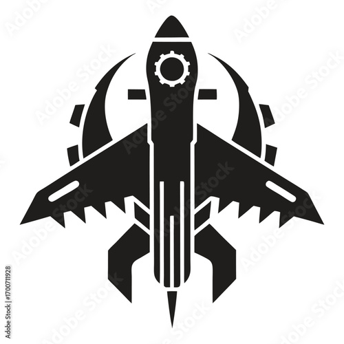 Black Aerospace Tool Shape Vector Design