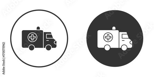 Ambulance icon clipart flat designs. illustration vectors