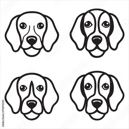 A Curious and Merry Beagle Dog, a Gentle Scent-hound with an Expressive Face and Floppy Ears, a Loyal and Tri-color Companion