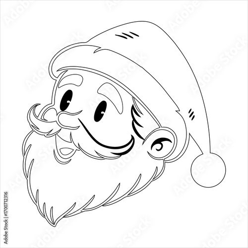 Santa Claus Face Outline