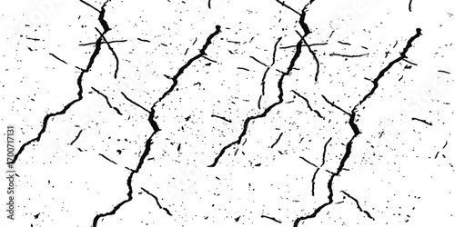 A close-up of a weathered, cracked white paint wall with a detailed, grunge texture