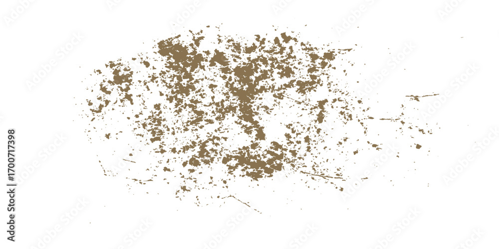 Obraz premium Closeup macro of a dry pile of brown tea leaves and white grains of rice on a white background