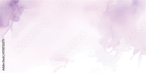 Lavender Watercolor Background with Soft Purple Wash, Hand-Painted Aquarelle Texture, and Gentle Brush Strokes for Creative Invitations, Artistic Templates, and Web Design