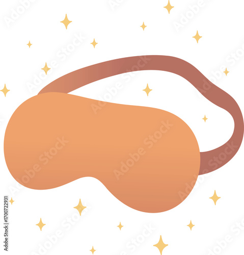 Sleep Mask Illustration with Stars
