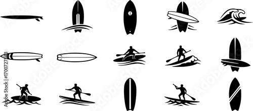 Surfboard vector set, Surfing silhouettes, Surfboard silhouettes, Surfing board silhouette, Surfboard svg, Surfboard vector illustration, Surfboard icon set